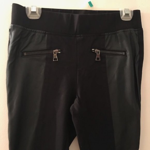 🍁5/30$!! Victoria's Secret Straight Leg Leather Detail Pants - Picture 5 of 11